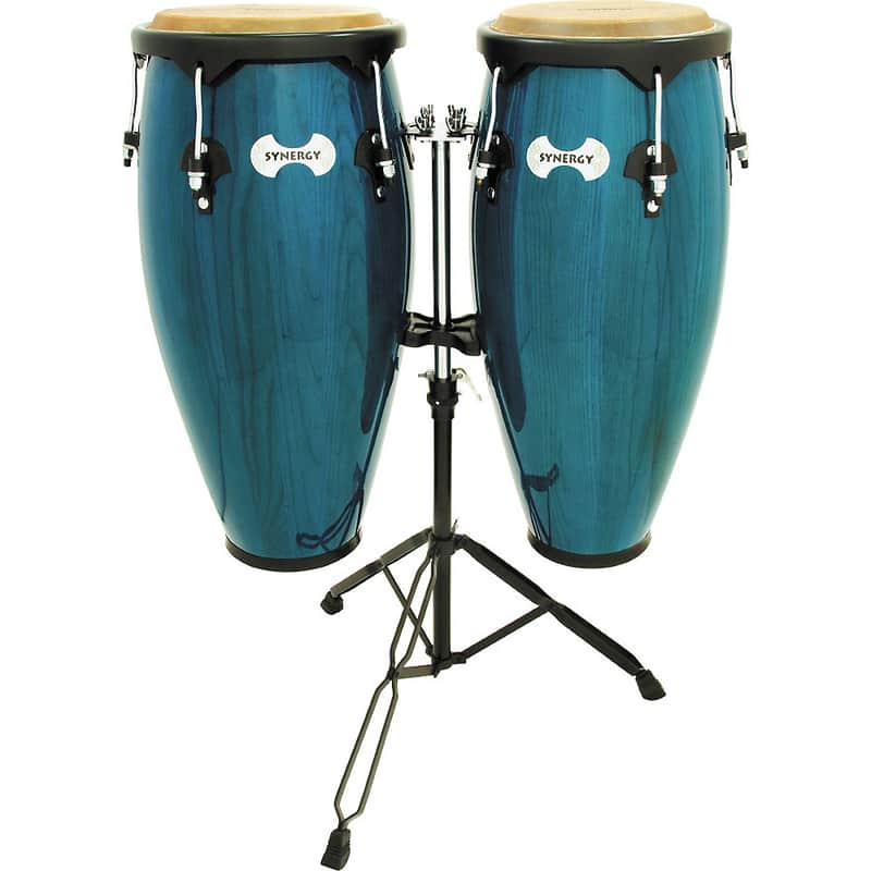 Toca Synergy Conga Set with Stand Regular Blue image 1