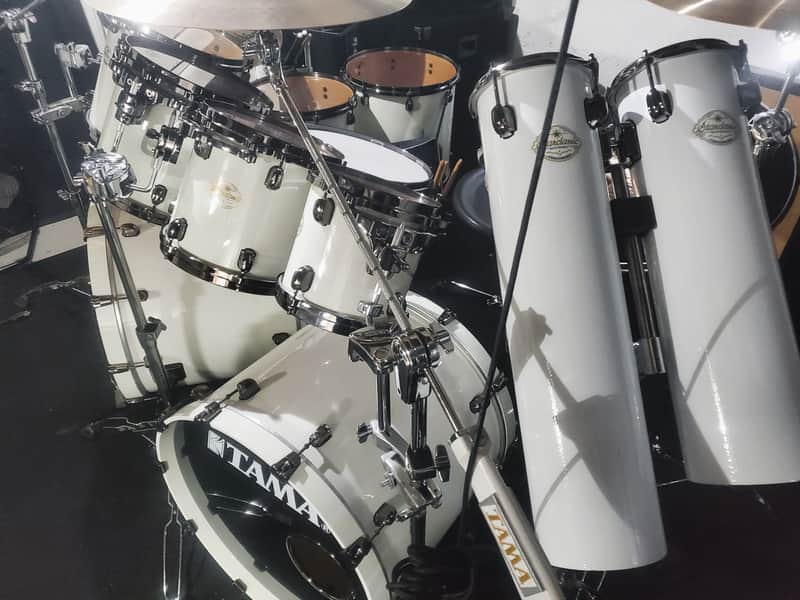 Tama Starclassic Maple, Piano White Lacquer w/ Black Nickel, 8x8