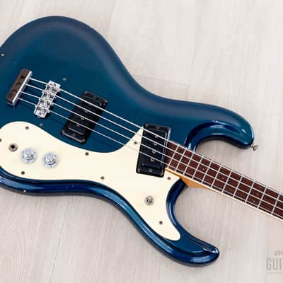 1966 Mosrite Ventures Model Bass Ink Blue 100% Original w/ Case image 9