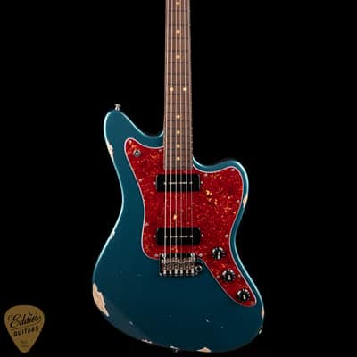 2024 - Suhr Eddie's Guitars Exclusive Roasted Classic JM Antique - Ocean Turquoise Metallic image 3
