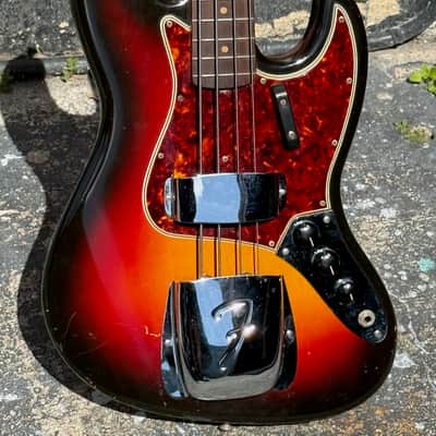 Fender Jazz Bass 1961 - 1 Family owned a 100% untouched 3-knob Slab Neck still sporting its original strings ! image 1