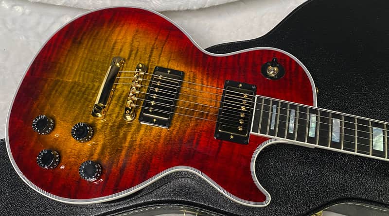 NEW! Gibson Les Paul Custom Axcess - Bengal Burst - ABSOLUTELY KILLER Flame! Only 8 lbs - Authorized Dealer - G07283 image 1