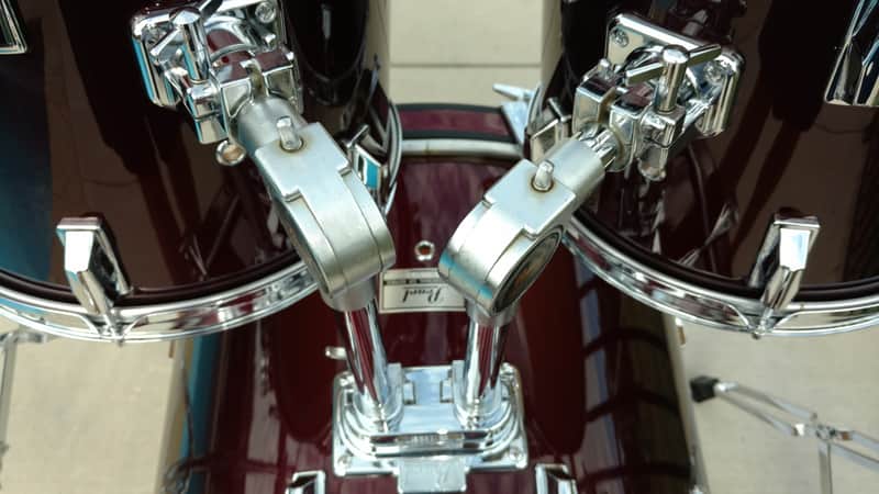 Pearl Professional 7 Piece DX Series Drum Kit with Snare Drum 1985 Wine Red image 1