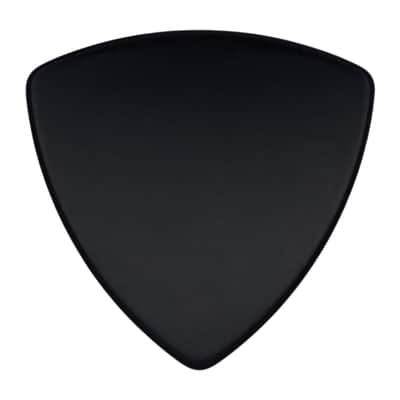 Celluloid Black Guitar Or Bass Pick - 0.71 mm Medium Gauge - 346 Rounded Triangle Shape - 12 Pack