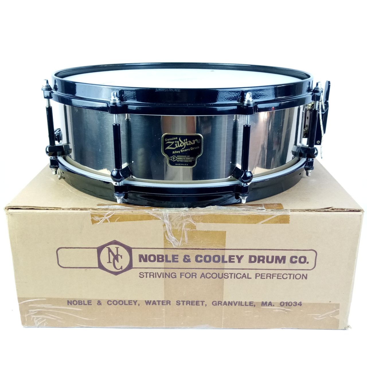 NOS Zildjian+Noble&Cooley Bell Brass Snare Drum 4.75x14 #79/100 B20-Cymbal-Alloy — main photograph