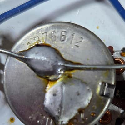 Vintage RARE Three 3 1968 Solid Shaft Potentiometers Fender Telecaster Precision Jazz bass Jazzmaster Jaguar Bubblebee Cap Luthier Guitar Parts #5 image 6