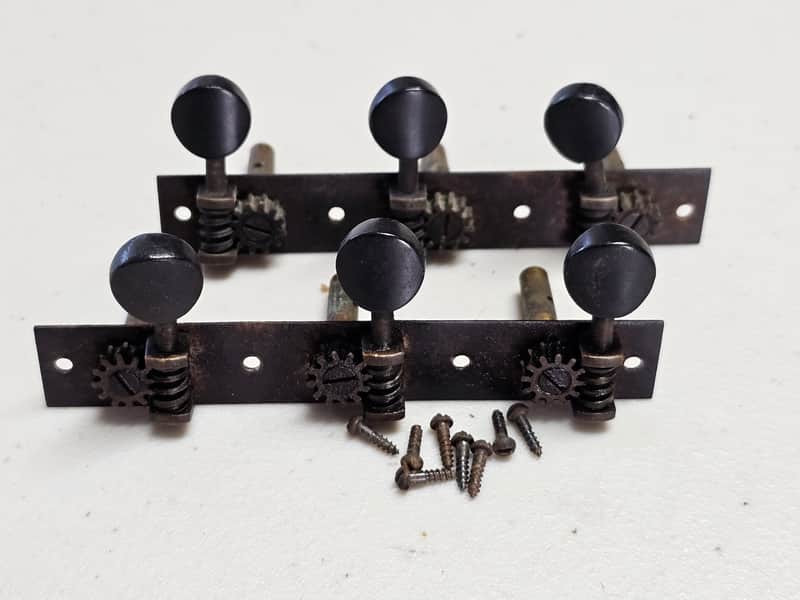1940s 50s Kluson 3+3 Strip Tuners + Screws image 1