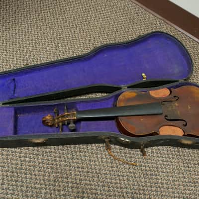 Vintage  Antonius Stradivarius Cremonensis Faciebat Anno 1721 Copy Violin For Repair image 8