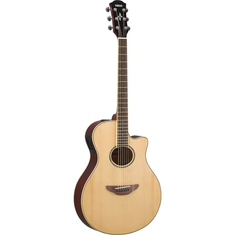 Yamaha APX600 Thinline Body Cutaway Acoustic-Electric Guitar, Natural image 1