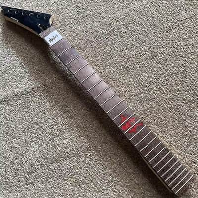 Reversed Headstock Maple Wood Electric Guitar Neck, 24 Frets Rosewood Fingerboard image 1