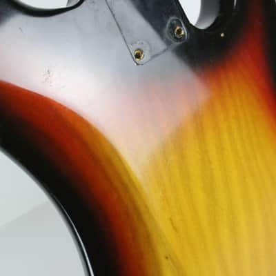 1977 Vintage Fender Precision Bass Lefty Sunburst Ash BODY Left-Handed 1970s USA PBass w/Original Bridge image 19
