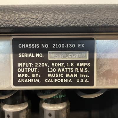 Music Man D130 Head ex 10CC Strawberry Studios HD130 Head ex 10CC Strawberry Studios 1977 - Silver Grill image 4