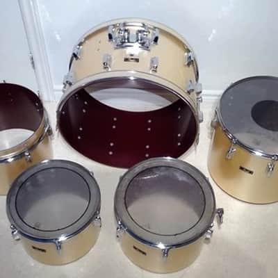 VTG 1970 PEARL 22"x14" Gold Satin "Phenolic" Bass Drum 10 Lug - A+ Ultra Clean image 12