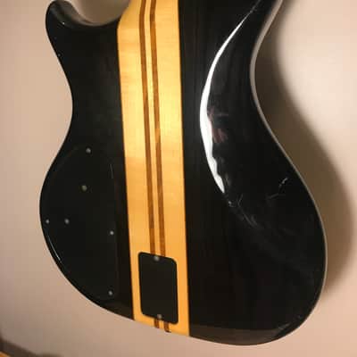 Westone Thunder 3 b 4 string bass guitar neck through 1986 black stain image 8