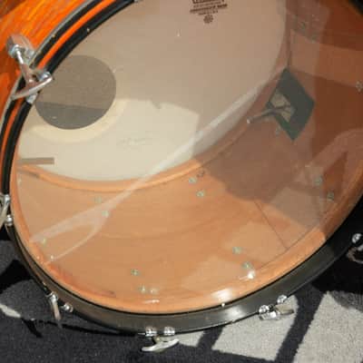 Vintage 70's Ludwig Mod Orange Hollywood Kit, 3ply Shells, B/O Badge image 16