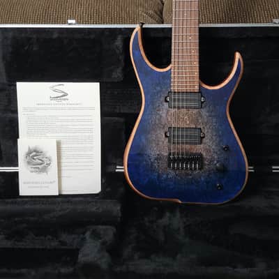 Skervesen Raptor 7 Blue Natural Burst High Gloss image 2
