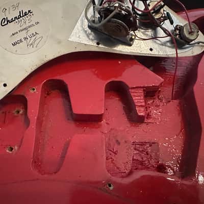 Fender Stratocaster 1981-1985 - Repaint fiesta red (mediocre) image 5