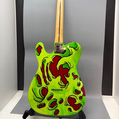Custom Painted Fender Mex Partscaster Telecaster with unique paint job Estate Guitar Sale! image 13