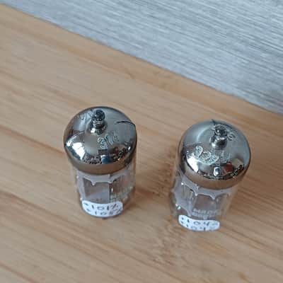 Superb ultra rare SIEMENS 12AU7 ecc82 SILVER PLATE matched pair very strong, fully tested Superb sounding tubes ! image 8