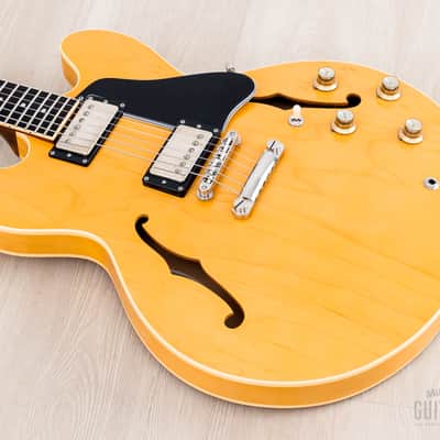 2002 Epiphone Elite 1963 ES-335 Dot Natural w/ Open Book Headstock, Case & Tag, Japan Terada image 10