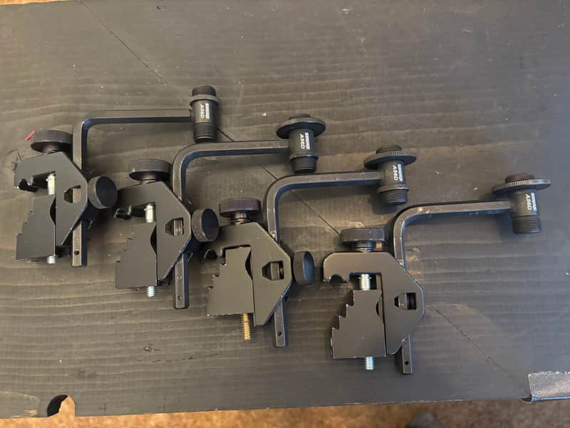 4x Shure A56D Universal Drum Mic Mount Clamp - Black - SET OF 4 image 1