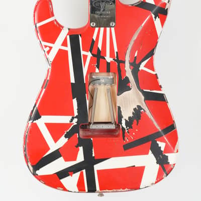 EVH Striped Series Frankenstein Relic Red with Black Stripes image 8