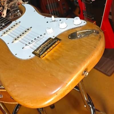 Fender The Strat with Rosewood Fretboard 1980 Candy Apple Red Matching headstock Stripped body image 4