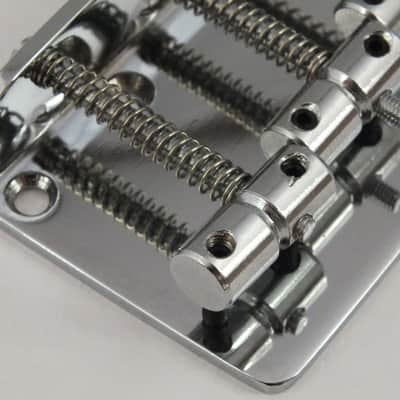 Chrome 4 String Bass Guitar Bridge for Precision & Jazz Bass style bass guitars image 5