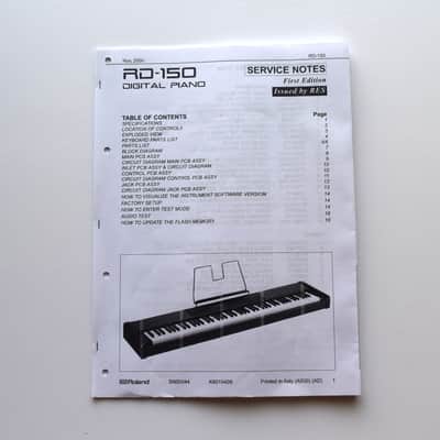 Roland RD-150 Service manual repair Circuit diagrams Service Note Schematics