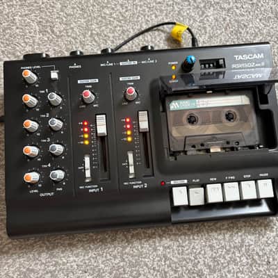 (Rare) TASCAM Porta 02 Ministudio 4-Track Cassette Recorder 2000s - black (custom pitch modded) image 6
