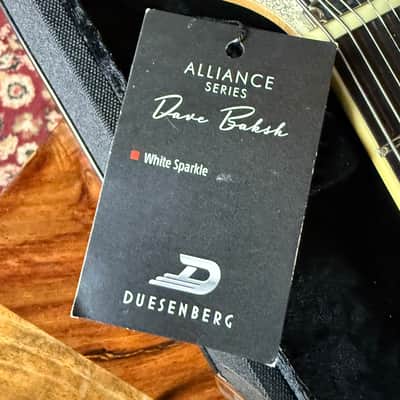 Duesenberg Alliance Dave Baksh Paloma White Sparkle - incl. Case - NEW image 22