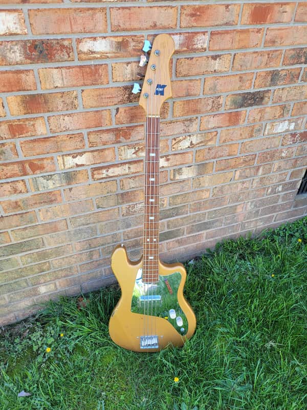 1965 Kent Model 534 Basin Street Bass Guitar Rare original Gold Finish Long Scale Cool! image 1