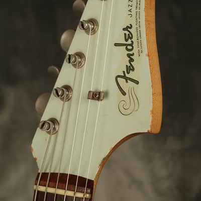 RARE custom color 1962 pre-CBS Fender Jazzmaster w/SLAB BOARD original SONIC BLUE over Sunburst image 6