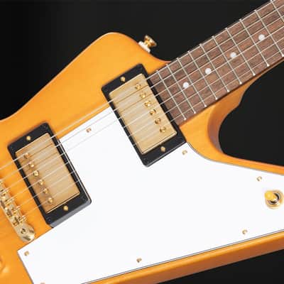 Epiphone 1958 Korina Explorer, White Pickguard in Aged Natural with Case image 6