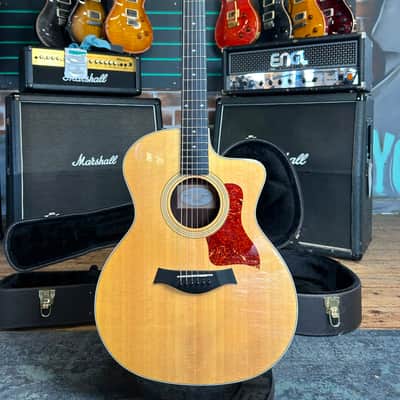 Taylor 214ce DLX Gloss Natural 2014 Grand Auditorium Electro-Acoustic Guitar image 1
