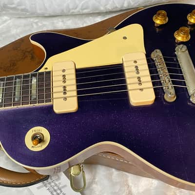 NEW! Gibson Custom Shop Murphy Lab '56 Les Paul Dark Purple SPARKLE Top Reissue - Ultra Light Aged - 8.8 lbs - Authorized Dealer - G05466 image 8