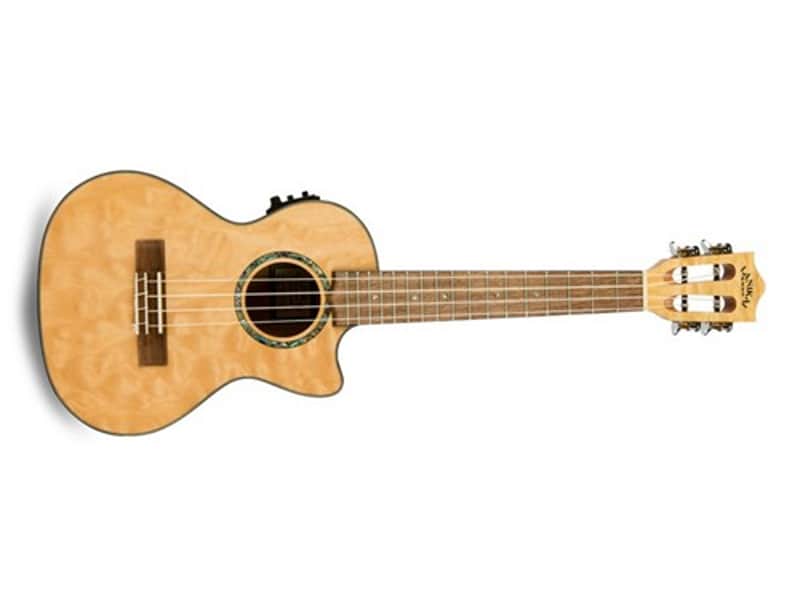 Lanikai QM-NACET Quilted Maple Natural Tenor Acoustic-Electric Ukulele image 1