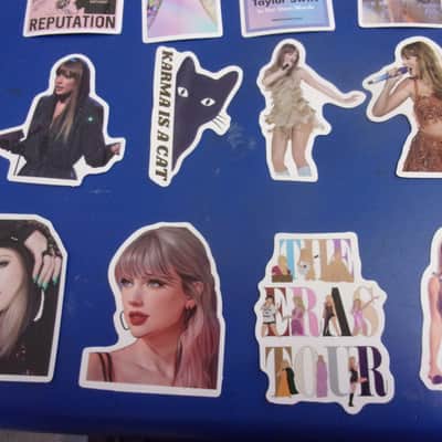 Huge Lot #1 of 51 Gloss mini Taylor Swift die cut Decals / Stickers scrap book computer, phone, guitar case candy etc image 7