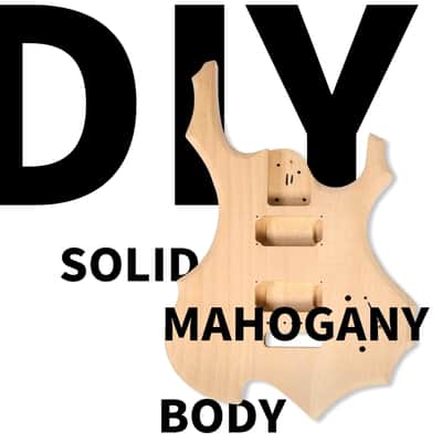 DIY Guitar Kit, 24 Fret Maple Wood Guitar Neck with Rosewood Fingerboard, Mahogany Body image 7