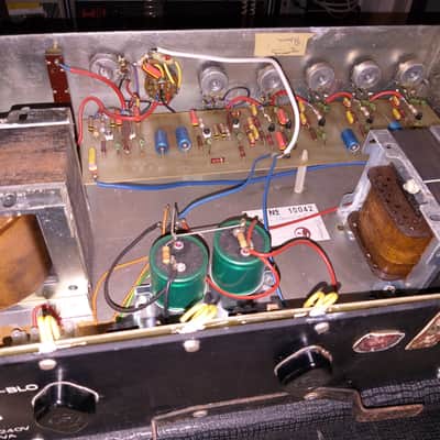 Vintage 1970s Simms Watts AP100TS Tri Sound transistor amp head image 5