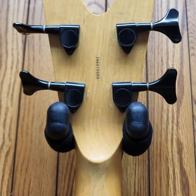 Dean Metalman Project Bass 4 String Bass Guitar Walnut Diamond Plate and Studs image 9