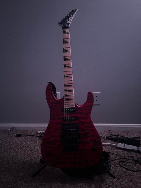 Jackson JS Series Dinky JS34Q DKA-M Electric Guitar - Transparent Red