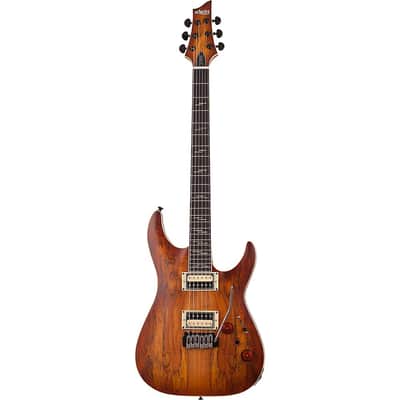 Schecter Guitar Research C-1 Exotic Spalted Maple 6-String Electric Guitar Regular Natural Vintage Burst image 3