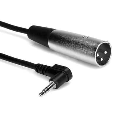 Hosa Technology XVM105M Right-Angle 3.5mm TRS to XLR(M) Microphone Cable (5ft) image 1