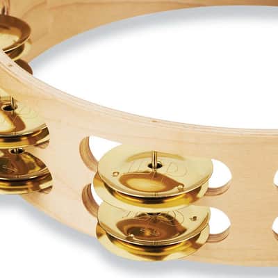 LP Pro 10 Inch Double Row Tambourine - Brass image 3