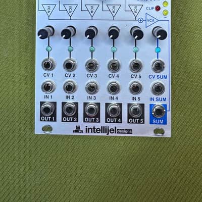 Intellijel Linix Hex Linear VCA / 5:1 VC Mixer Eurorack Synth Module 2013 - 2018 - Silver image 1