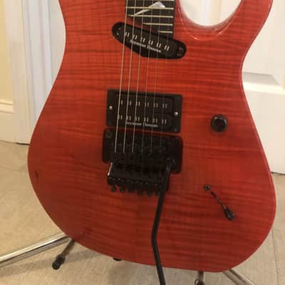 Hamer Californian Elite Flamed Maple 1992 - Salmon Blush Transparent image 17