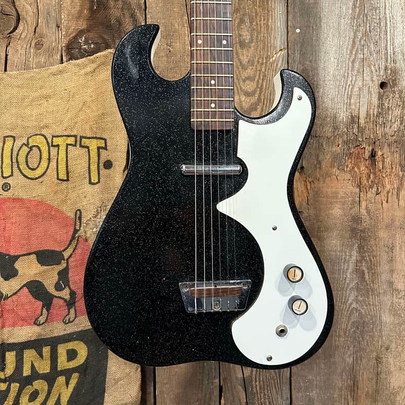 Silvertone 1448 With Case Amp 1962 - 1967 - Black image 1