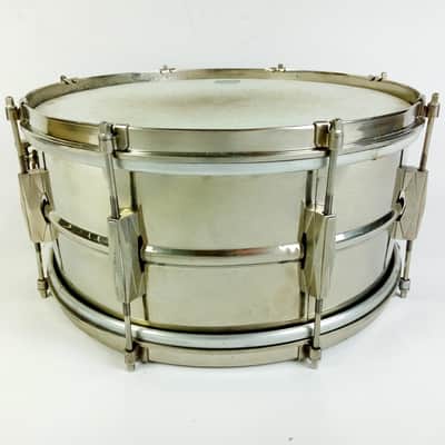 Gretsch 6.5x14"Broadkaster Nickel-Brass NOB Snare Drum 8Lug Vintage 1949-50 RARE image 6