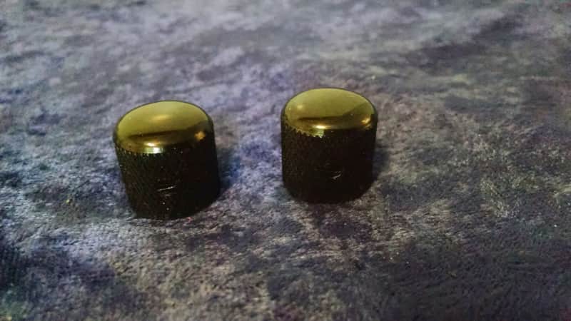 1980s Kramer Black dome knob 2x set screw image 1